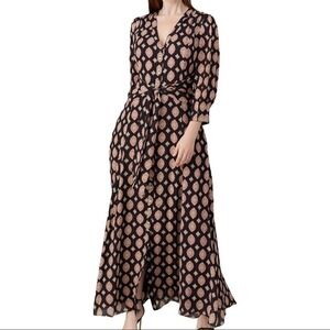 Like New nicholas long sleeve maxi dress geometric